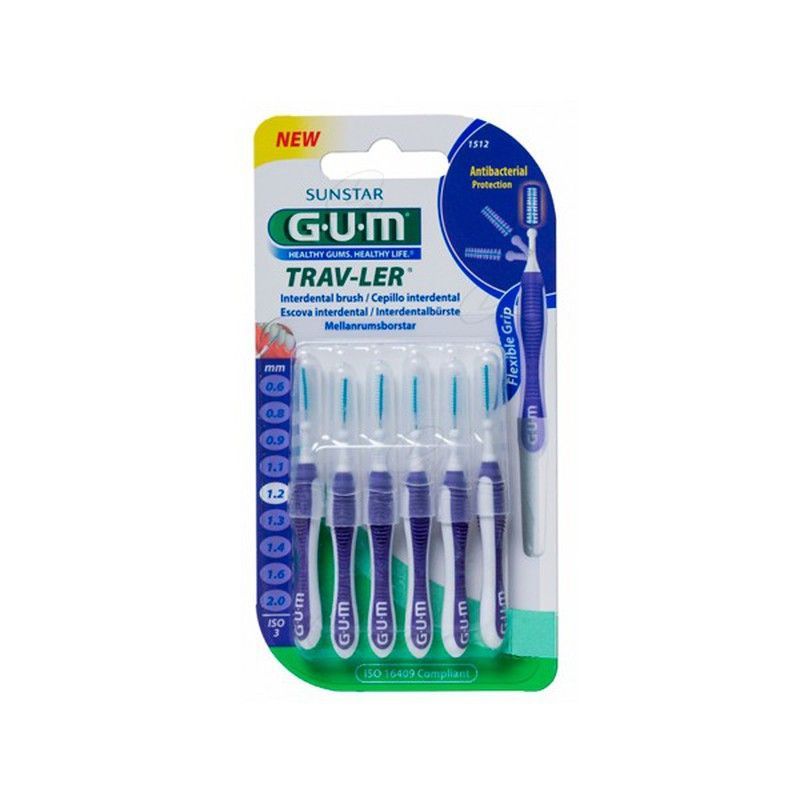 Gum Trav-Ler Cepillo Interdentales 1.2mm 6u