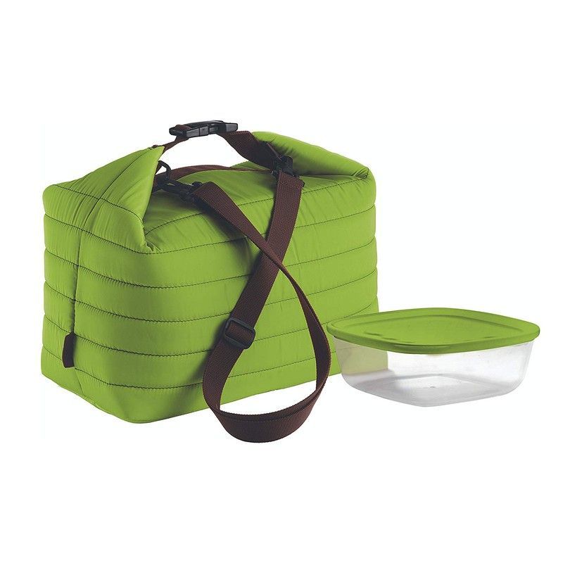 GUZZINI-Bolso termico grande con recipiente hermetico handy verde, 30x18x30 cm