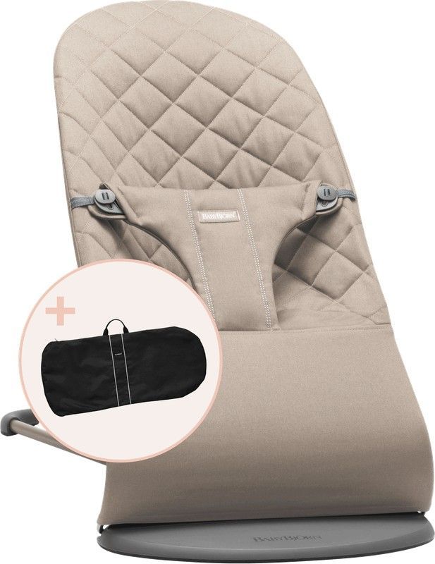 Hamaca BabyBjörn gris arena acon bolsa de transporte