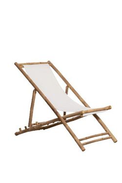 Hamaca de bambu natural y lona