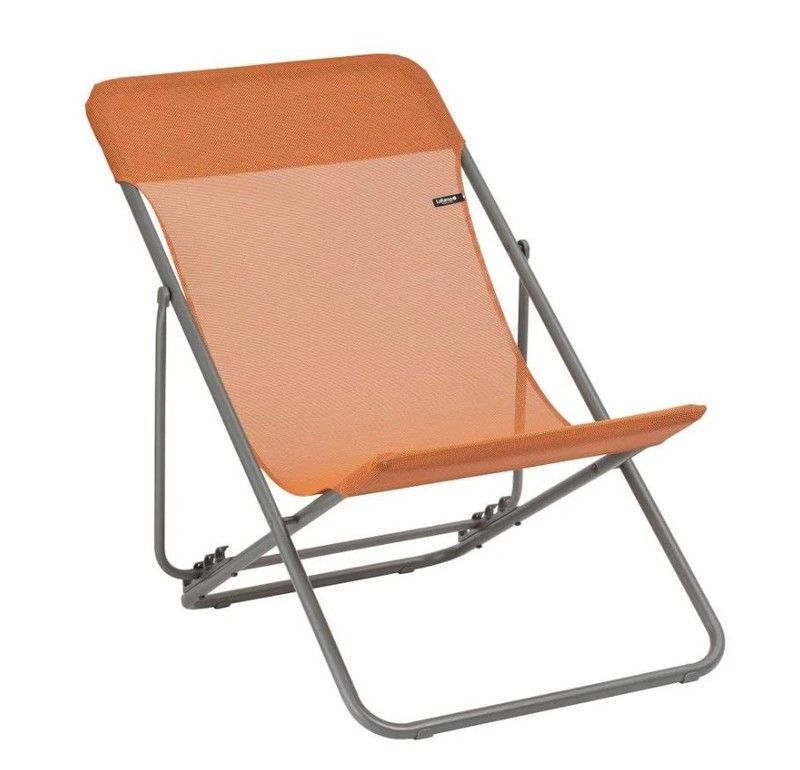 Hamaca plegable multi-posición Maxi Transat - Batyline® Iso - Naranja Clementine