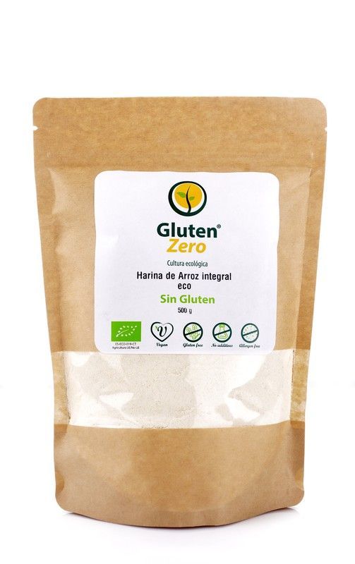 Harina Arroz Integral Sin Gluten 500 G Gluten Zero