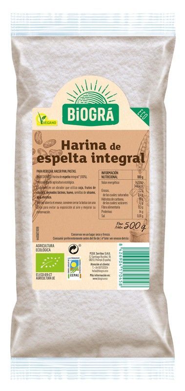 Harina de Espelta integral 500g Ecológica Biogra
