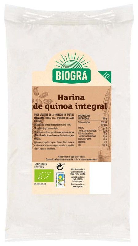 Harina de Quinoa integral 300g Ecológica Biogra