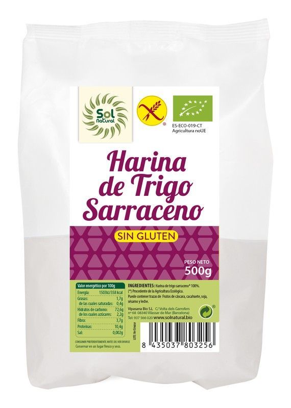 Harina De Trigo Sarraceno Sin Gluten Bio 500 G