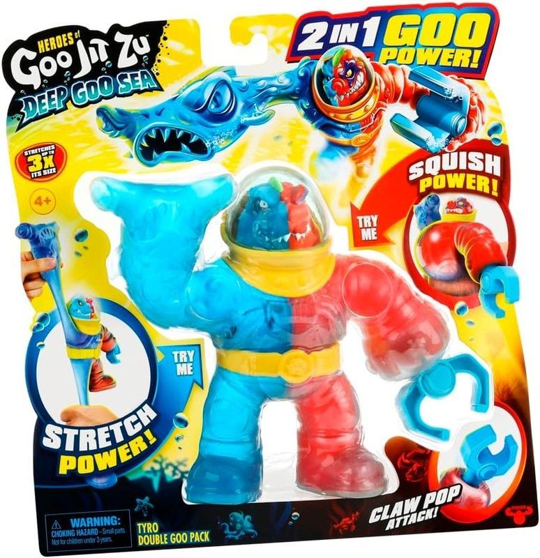 Heroes of Goo Jit Zu - Tyro Pack Doble Deep Goo Sea Multicolor