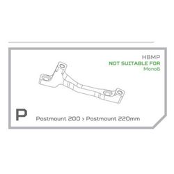 Ho-adaptador p post 200 a post 220mm. Negro.