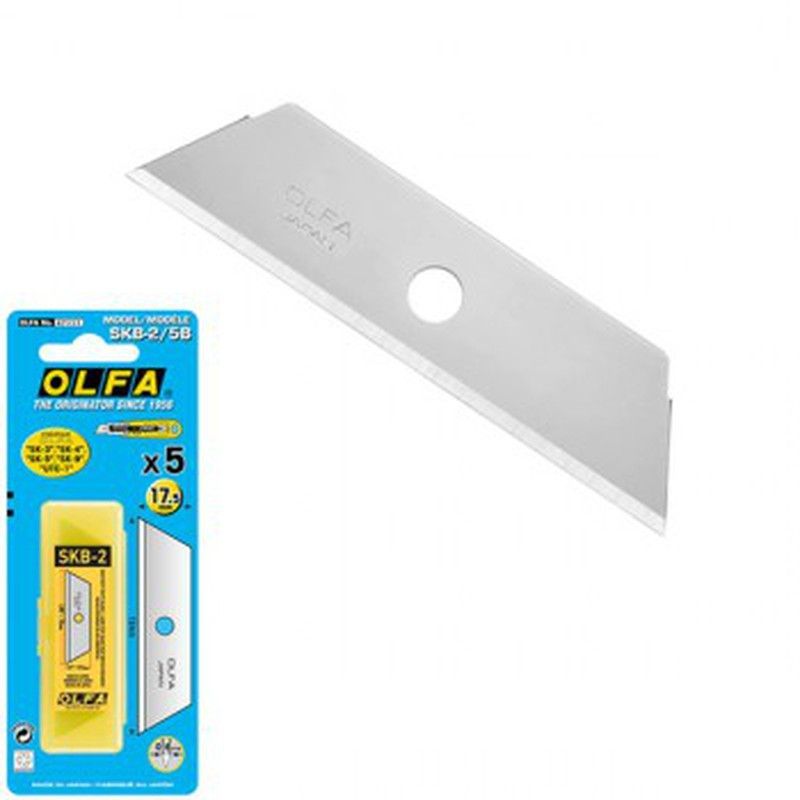 Hoja de recambio (5 unidades ) para cutter retráctil semi automático ref. Skb-2/5b