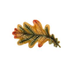 Hoja de roble mediana de loza en multicolor, 13,8 x 24 x 5,8 cm | Gudrun