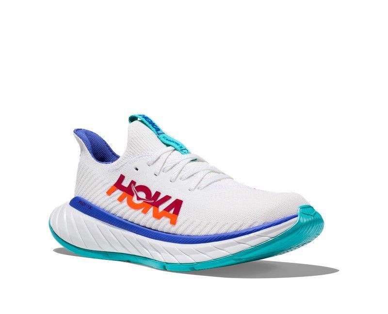 Hoka Carbon X 3 Hombre - White/Flame