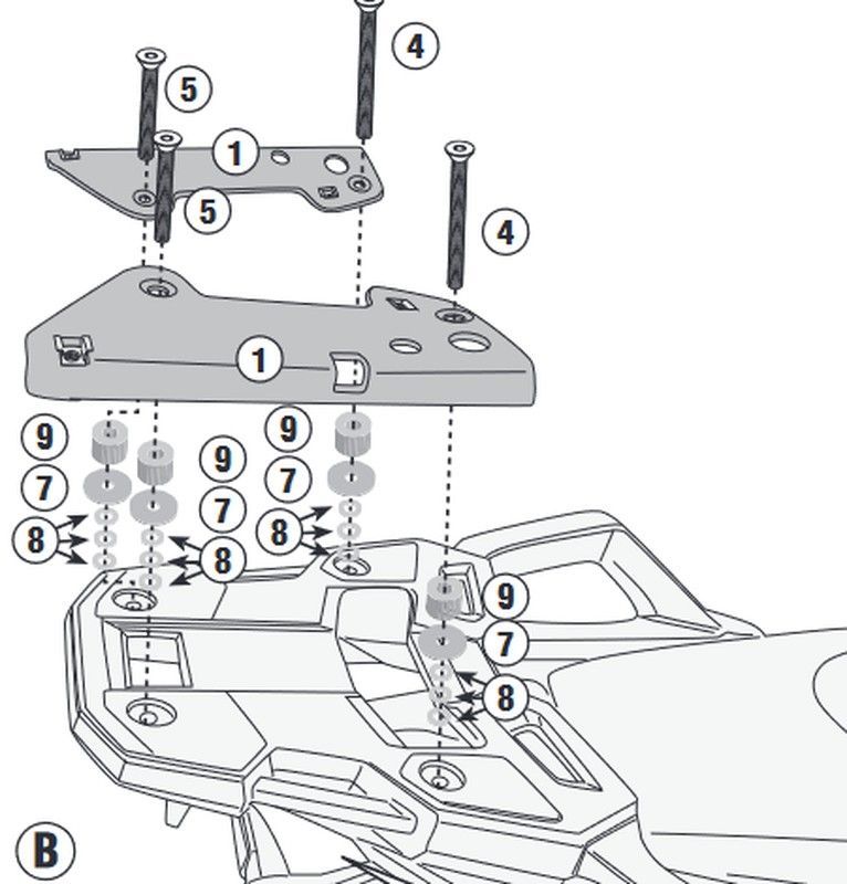 HONDA NC 750 X (21) adaptador baúl kappa