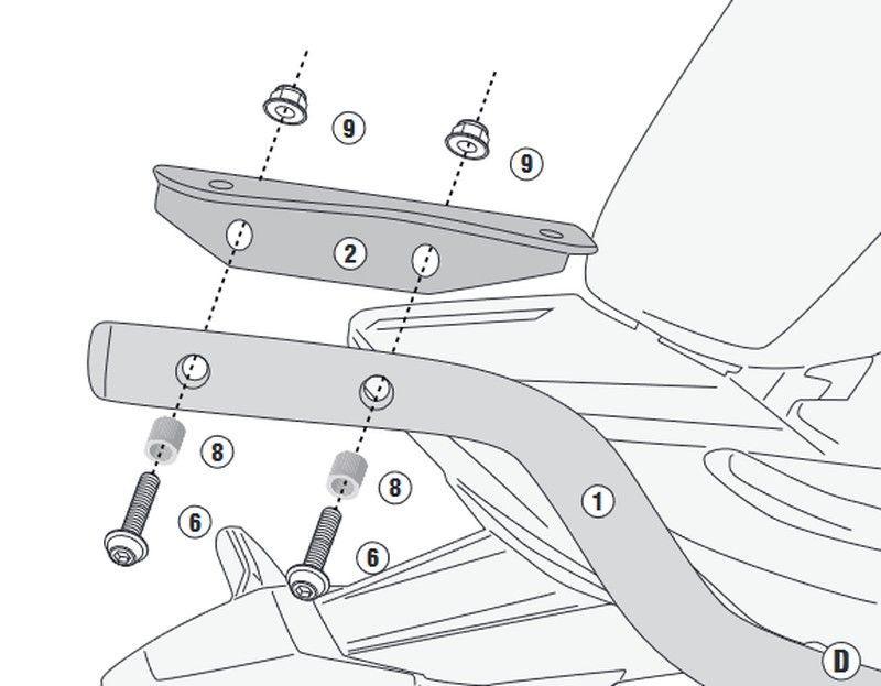HONDA NC 750 X (21) Soporte baúl kappa