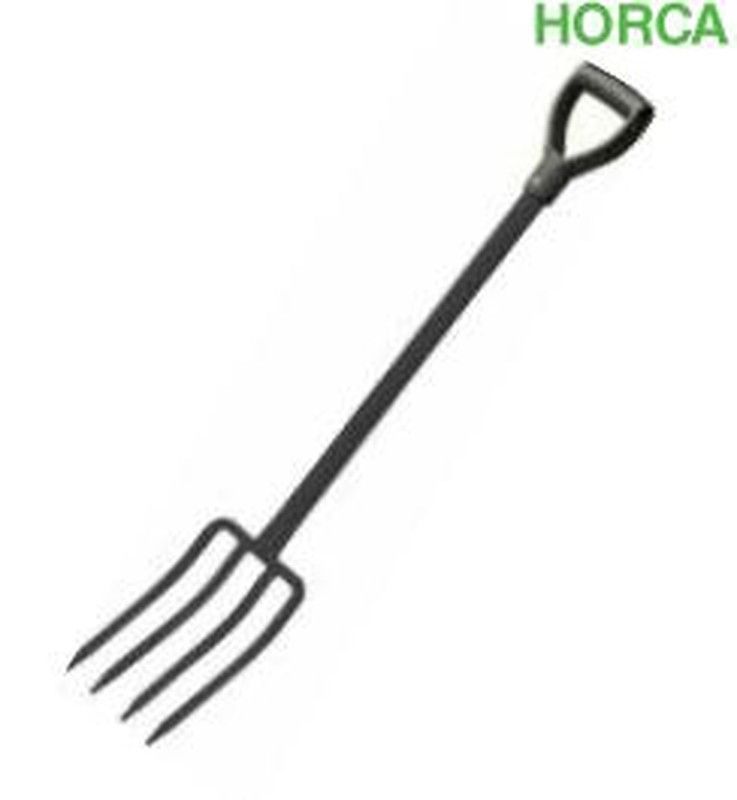 Horca de acero para cavar la tierra