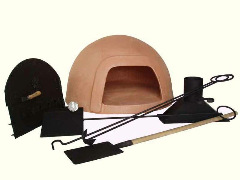 Hornos de leña con puerta, tiro y accesorios