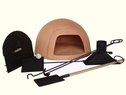 Hornos de leña con puerta, tiro y accesorios