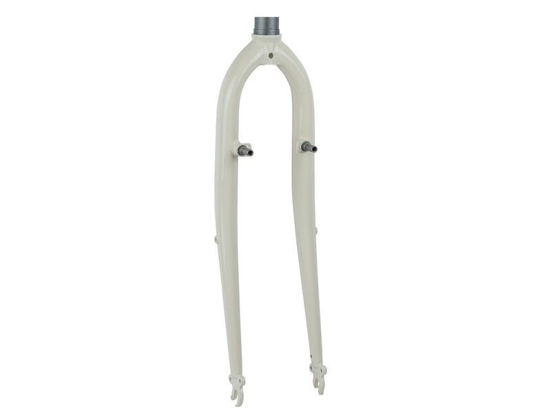 Horquilla rígida trek 700c roscada/freno en v/curvada 221mm crema