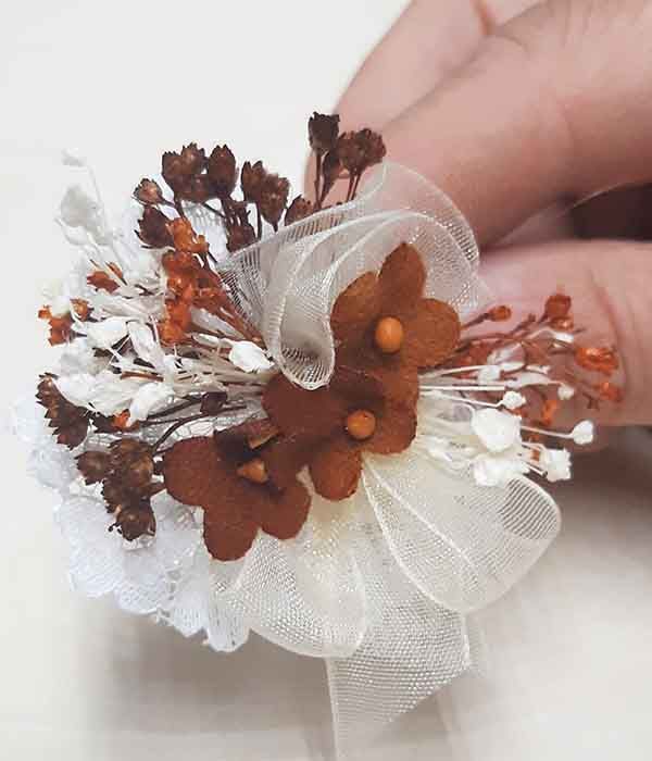 Horquillas Flores Pelo Ocres Cari