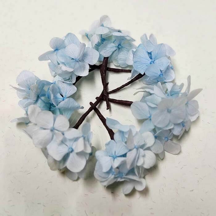 Hortensia Azul Para el Pelo 5 unid