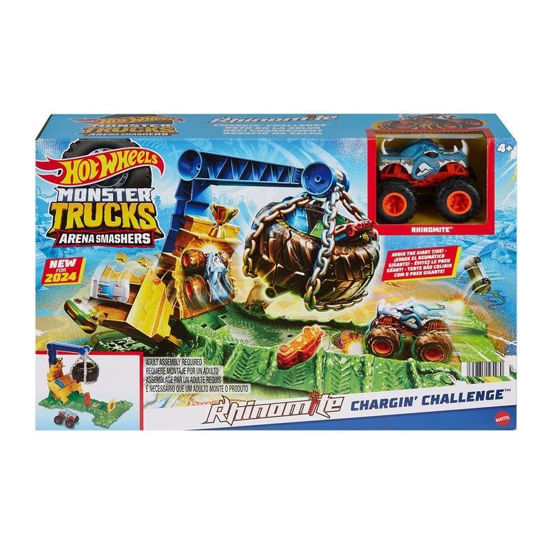 Hot Wheels Monster Trucks Arena Smashers Reto de Rhinomite
