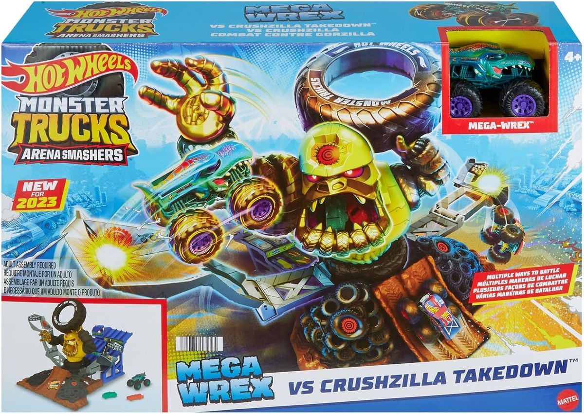 Hot Wheels Monster Trucks Arena World Derribo de Gor-zilla