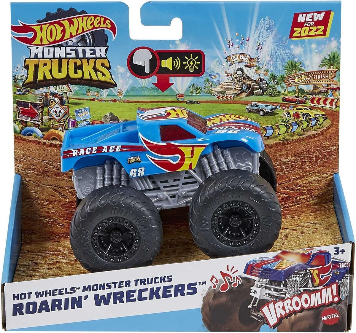 Hot Wheels Monster Trucks Roarin’ Wreckers Race Ace 1:43