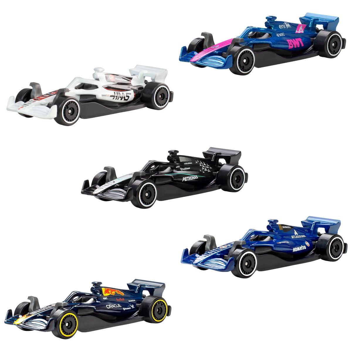 HOT WHEELS PACK 5 VEHÍCULOS F1
