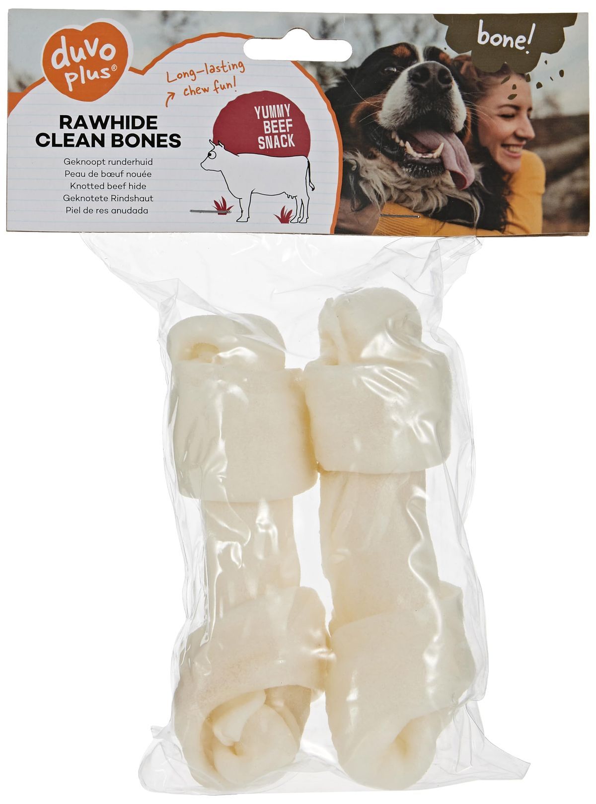 Hueso piel natural Duvo de 14cm 2 unidades de RadoFarma