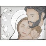 Icono Religioso Latón Bilaminado 10x7cm AE0281/1 Sagrada Familia - Árbol de la Vida A Color