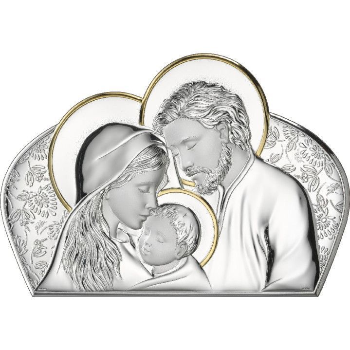 Icono Religioso Latón Bilaminado 32x47cm AE0203/5 Sagrada Familia