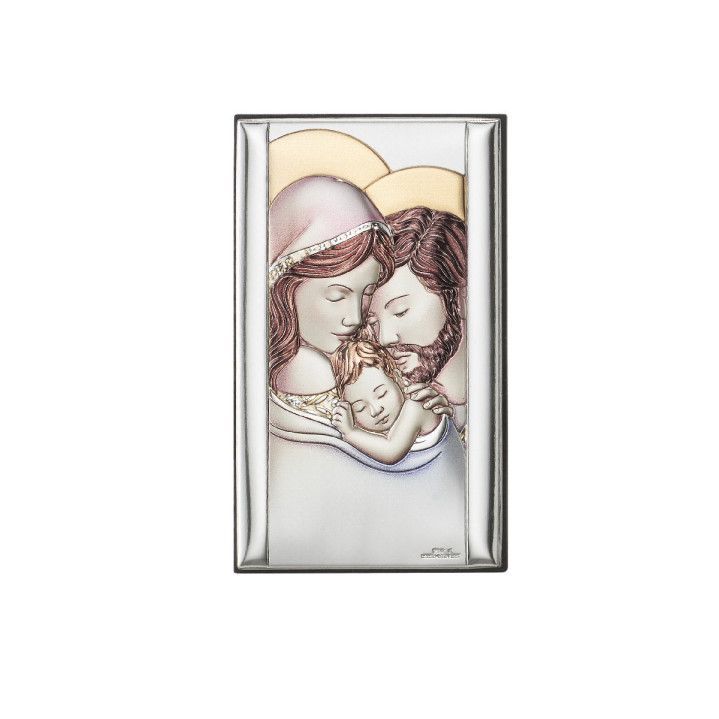 Icono Religioso Latón Bilaminado 6,5x11cm 81504/3LCOL Sagrada Familia Vertical A Color