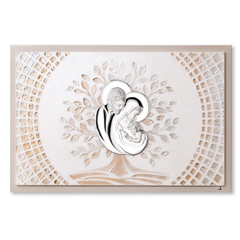 Icono Religioso Sagrada Familia Arbol De La Vida Q476 85x55cm