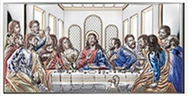 Icono Religioso Última Cena Coloreado 81237/8LCOL 32x65cm