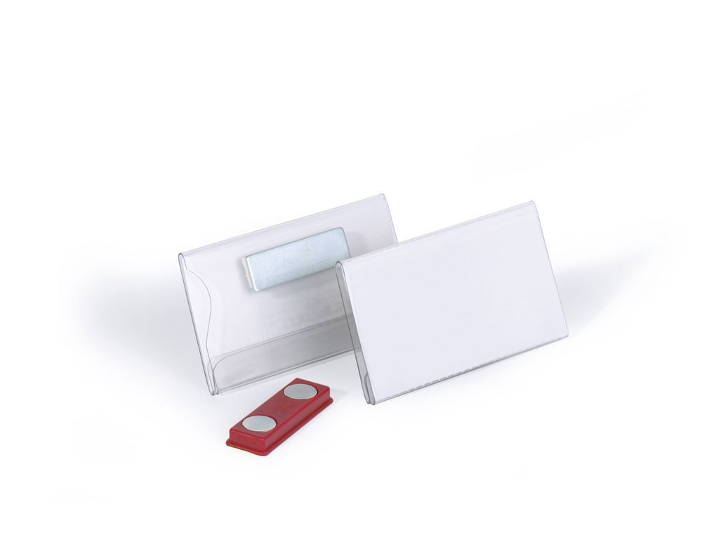 Identificador con iman durable horizontal pvc 40x75 mm