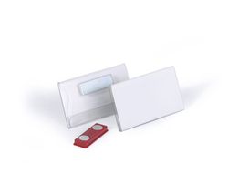 Identificador con iman durable horizontal pvc 40x75 mm