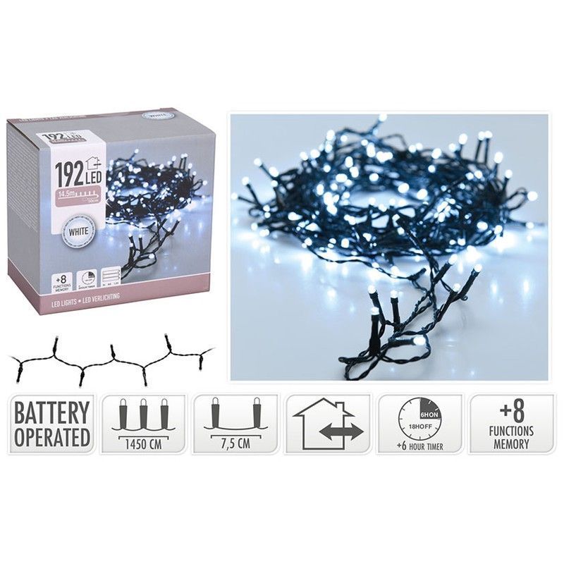 Iluminación. 192 leds blancas con batería.