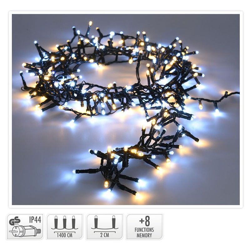 Iluminación 700 leds frio/cálido alterno.