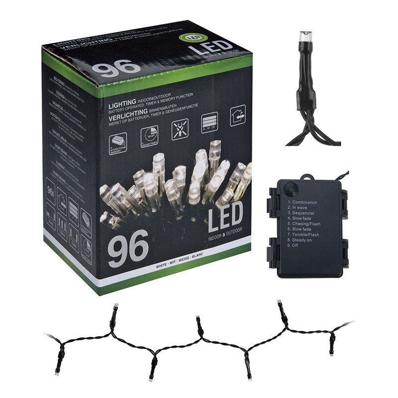 Iluminación 96 led inter. Con bateria luz blanca