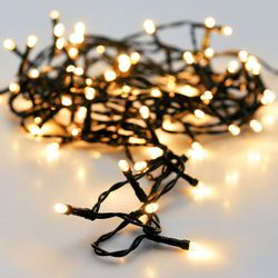 Iluminación led interior/exterior 80 led. Blanca cálida.