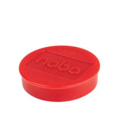 Imanes NOBO para pizarra,  38mm, 1.5kg de resistencia, 10 unidades, rojo