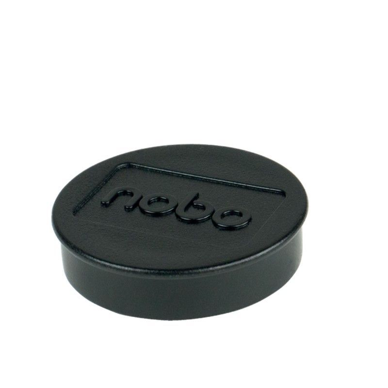 Imanes NOBO para pizarra,  38mm, 2,5kg de resistencia, 10 unidades, negro