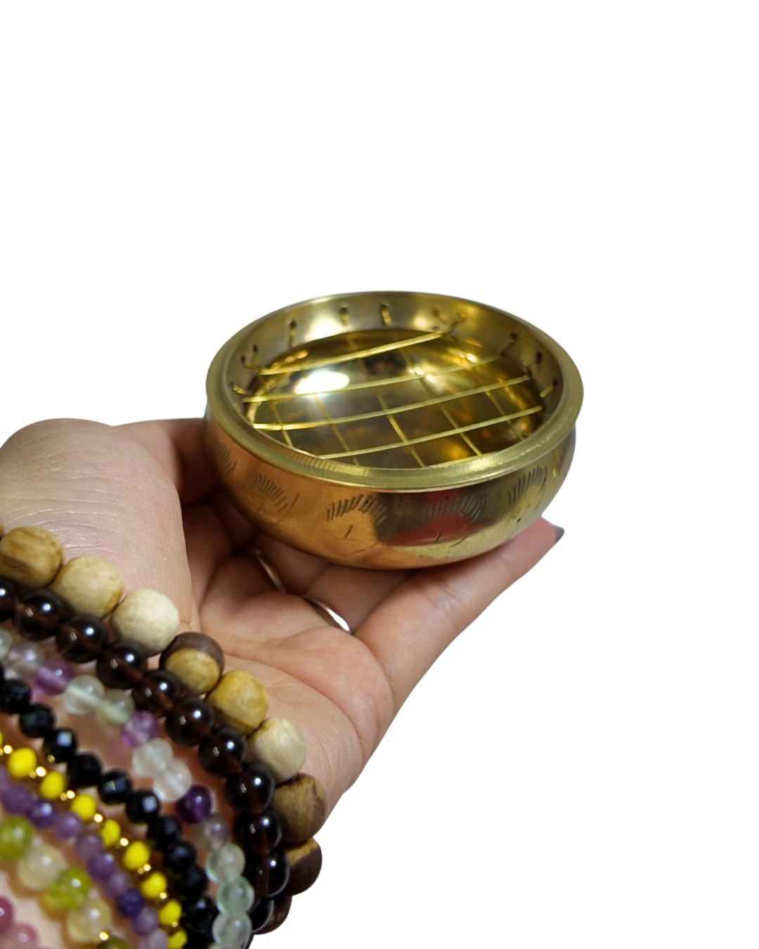 Incensario de Latón Grabado Phoen