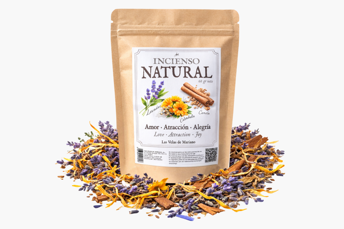 Incienso Natural Amor – Lavanda, Caléndula y Canela