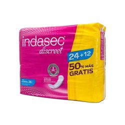 Indasec Normal Compresa Perdidas Leves Bolsa 24+
