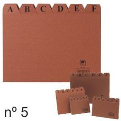 Indices para ficheros de cartón. 5 tamaños