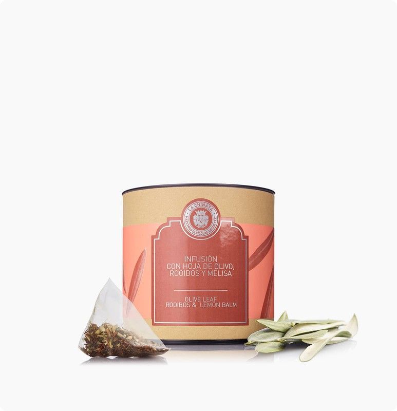 Infusión de hoja de olivo, rooibos y melisa la chinata 30 grs