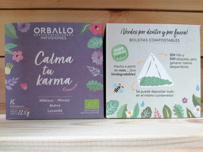 Infusión ecológica de malva, hibisco, hinojo y lavanda