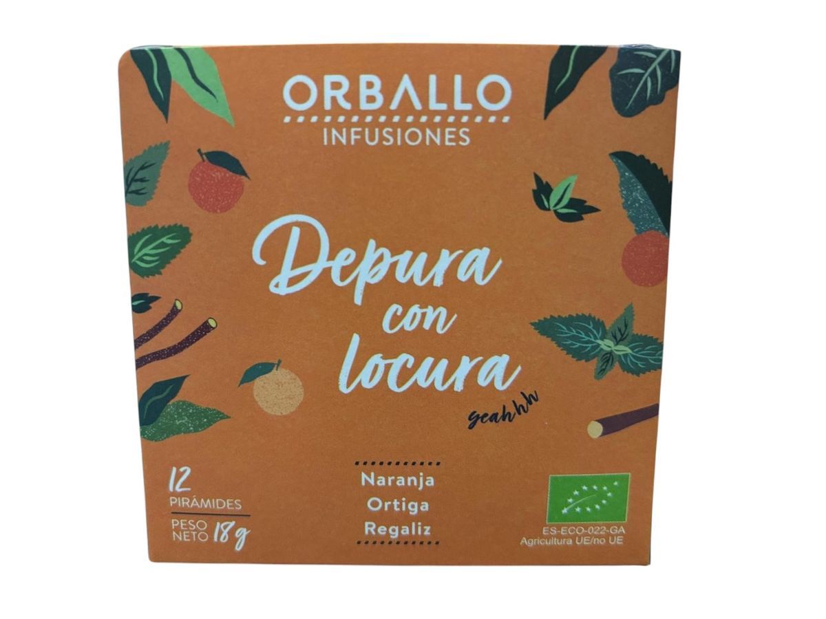 Infusión ecológica de ortiga, regaliz y corteza de naranja