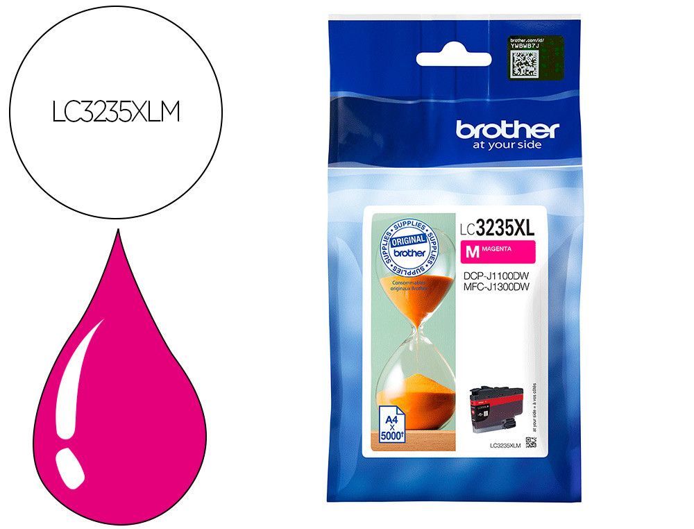 Ink-jet brother lc3235xlm dcp-j1100dw / mfc-j1300dw magenta 5000 paginas