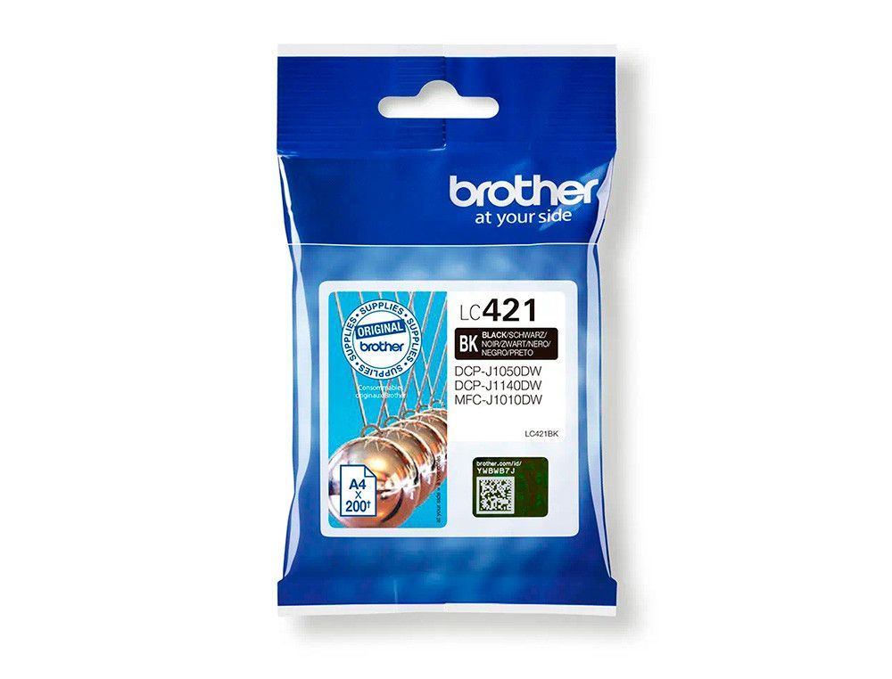 Ink-jet brother lc421bk dcp-j1050dw / dcp-j1140dw / mfc-j10 negro 200 paginas