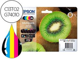 Ink-jet epson 202 xl xp-6000 / xp-6005 / xp-6100 / xp-6105 pack 5 negro amarillo cian magenta photo negro 650 pag